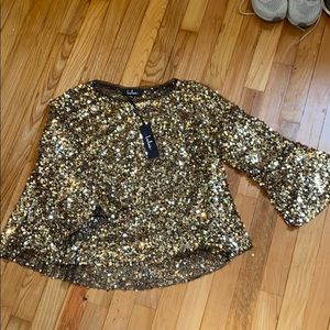 Lulus Gold sequin top